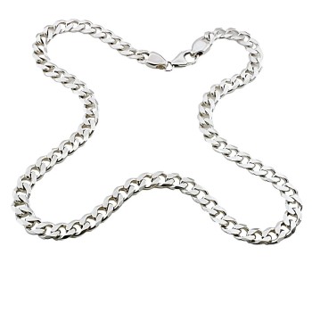 Silver 19 inch Curb Chain